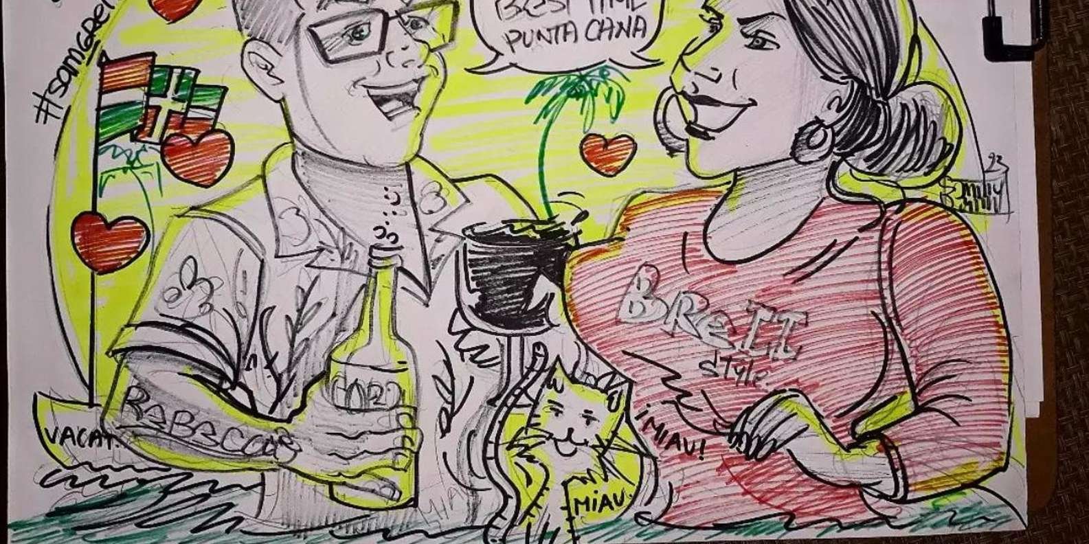 Live Caricature Experience in Punta Cana - Image 3